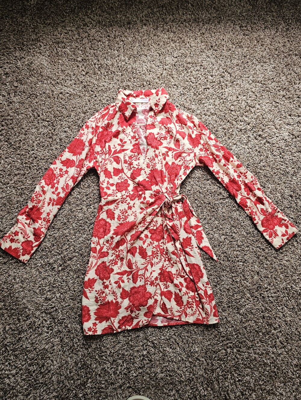 MANGO Women's Floral Wrap Dress Size 2 - Picture 9 of 10